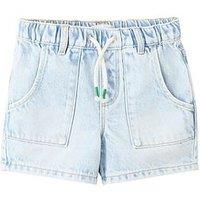 Mango Younger Boys Drawstring Denim Shorts - Blue