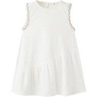 Mango Younger Girls Jersey Dress - Light Cream