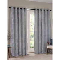 Yard Hebden Stripe Blackout Eyelet Curtains