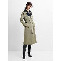 French Connection Classic Double-Breasted Trench Coat