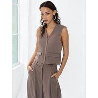 French Connection V-Neck Sleeveless Waistcoat
