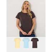 Long Tall Sally Tall 3 Pack Scoop Neck Cotton T-Shirt