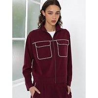 French Connection Zip-Through Long Sleeve Jersey Jacket