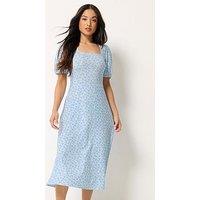 Pixiegirl Petite E Ditsy Sweetheart Neck Midaxi Dress