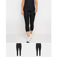 Pixiegirl Petite 2 Pack Crop Basic Leggings - Black