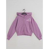 Mango Girls Printed Zip-Up Surf Hoody - Purple