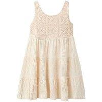 Mango Girls Crochet Dress - Cream
