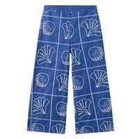 Mango Girls Embroidered Shells Co-Ord Trousers - Bright Blue