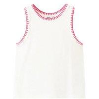 Mango Girls Whip Stitch Vest Top - Light Cream