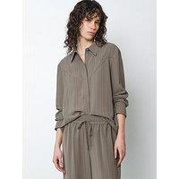 French Connection Pinstripe Collared Long Sleeve Shirt