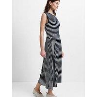 French Connection Striped Jersey Midi Dress