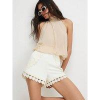 River Island Crochet Shorts - Cream
