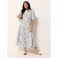 Pixiegirl Petite Floral Tie Maxi Dress - White