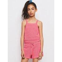 Mango Girls Crochet Shorts - Light Red