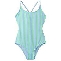 Mango Girls Stripe Swimsuit - Blue