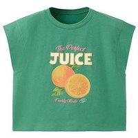 Mango Girls Juice Boxy T-Shirt - Green