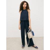 Mango Girls Layered Jumpsuit - Navy