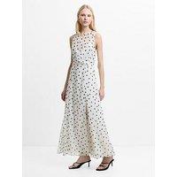 French Connection Polka Dot Chiffon Crisscross Back Maxi Dress