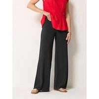 Long Tall Sally Palazzo Wide Leg Trousers 36" - Black