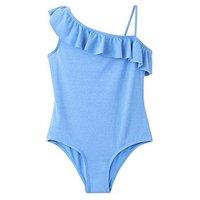 Mango Girls 1 Shoulder Swimsuit - Blue