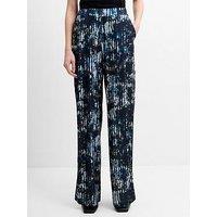 French Connection Tie-Dye Wide Leg Elasticated Trousers