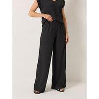 Long Tall Sally Tall Bubble Textured Wide Leg Trousers 34"