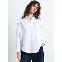 French Connection Alexis Floral Cutwork Popover Shirt - White