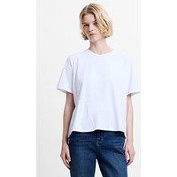 French Connection Rallie Asymmetrical Peplum T-Shirt - White
