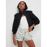 River Island Tie Front Skort - Cream
