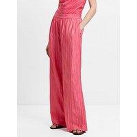 French Connection Crinkle Wide Leg Elasticated Trousers
