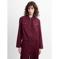 French Connection Structured Collar Zip Through Suiting Jacket