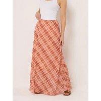 Long Tall Sally Abstract Maxi Skirt - Pink