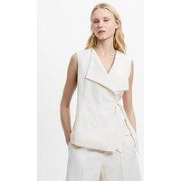 French Connection Wrap-Style Side Tie Sleeveless Waistcoat