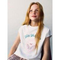 Mango Girls Wild West Sleeveless T-Shirt - Light Cream