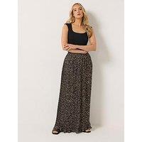 Long Tall Sally Tall Animal Print Pleated Maxi Skirt