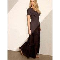 Long Tall Sally Lace Insert Maxi Dress - Brown