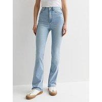 New Look Pale Waist Enhance Quinn Bootcut Stretch Denim Jeans - Blue