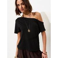 New Look Jersey Off The Shoulder Top - Black