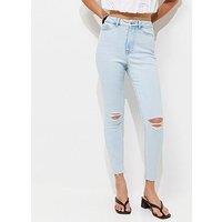 New Look Hallie Ripped Skinny Jeans - Blue