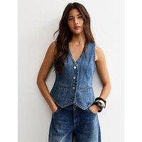 New Look Denim Waistcoat - Blue