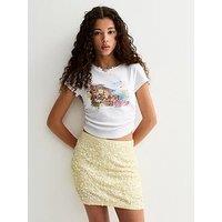 New Look 915 Mixed Sequin Skort - Light Yellow
