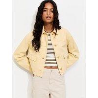 New Look Flap Pocket Cotton Shacket - Light Yellow