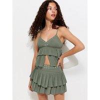 New Look 915 Girls Studded Rara Skort - Khaki