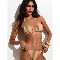 New Look Ombre Triangle Bikini Top - Green