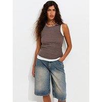New Look 2 In 1 Tank Top - Dark Brown
