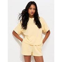 New Look Boxy Sweatshirt T-Shirt - Light Yellow
