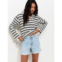 New Look Denim Boyfriend Shorts - Light Blue