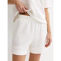 New Look Premium Jersey Shorts - Cream