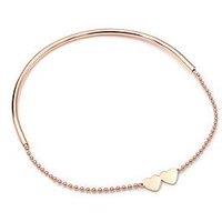 Say It With Detachable Double Heart Choker Necklace - Rose Gold