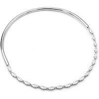 Say It With Detachable Oval Choker Necklace - Silver